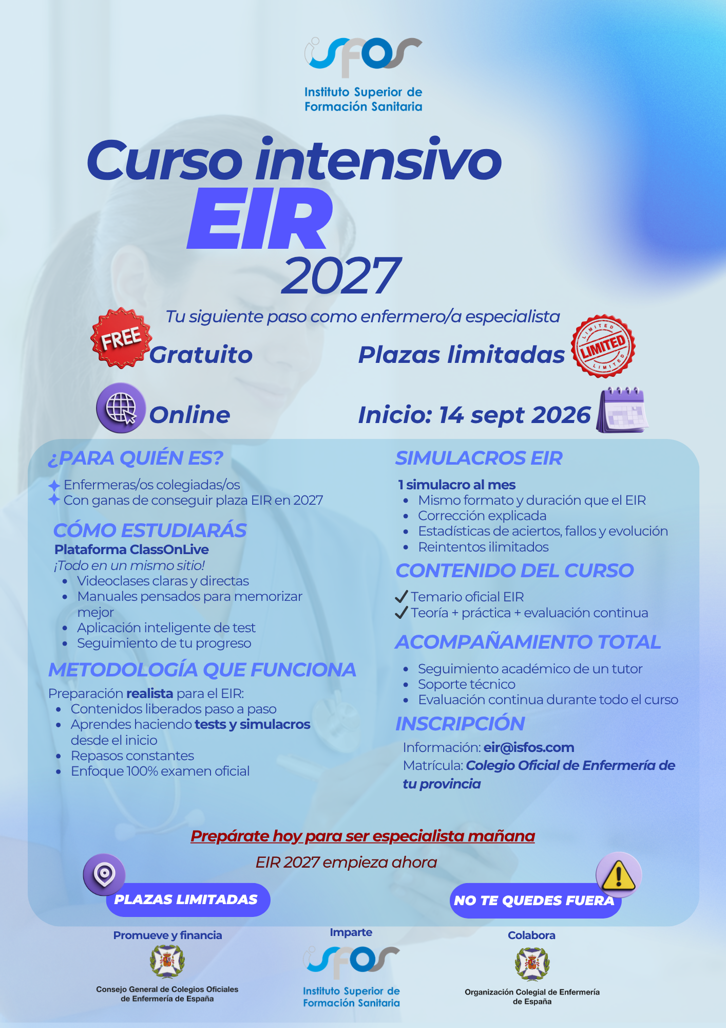 Cartel Preparación EIR 2027 - ISFOS